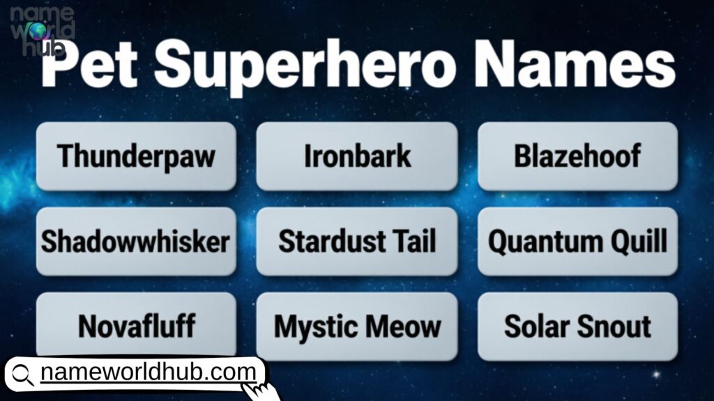 Pet Superhero Names 