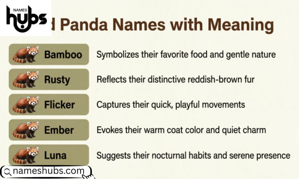 Red Panda Names with Meaning
