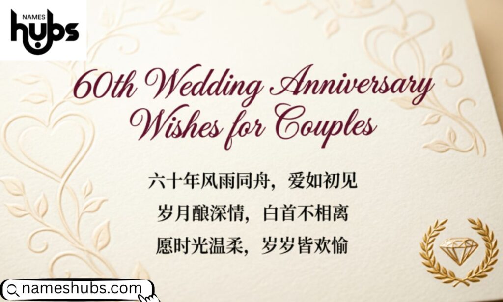 60th Wedding Anniversary Wishes for Couples