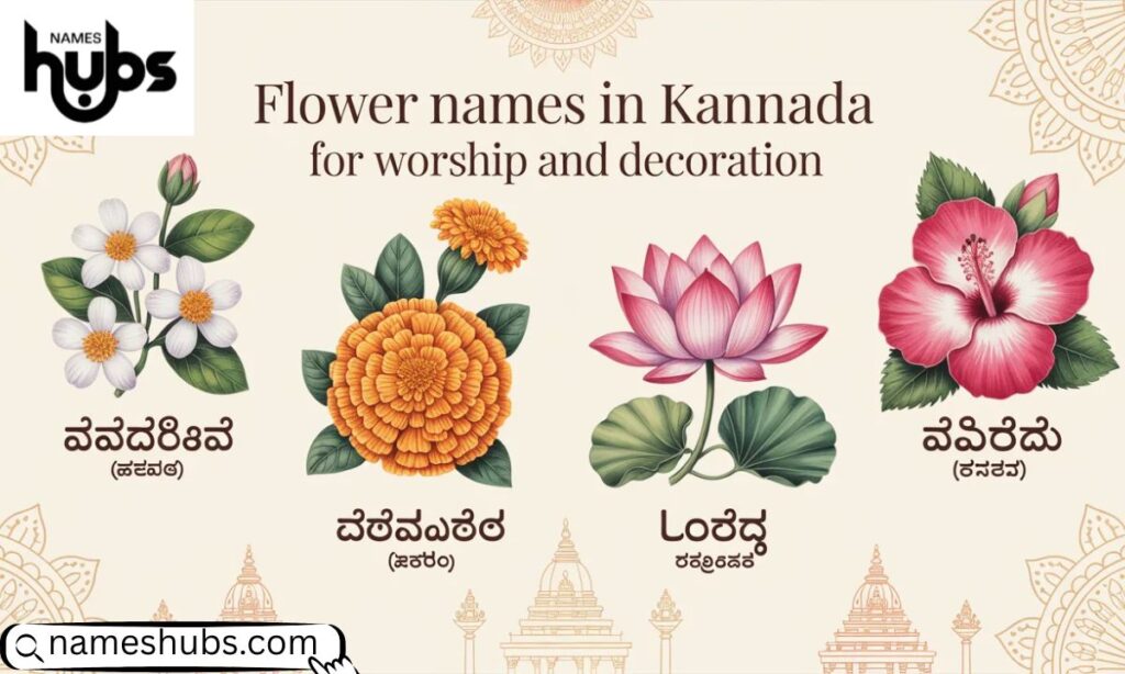 Flower Names in Kannada for Worship and Decoration