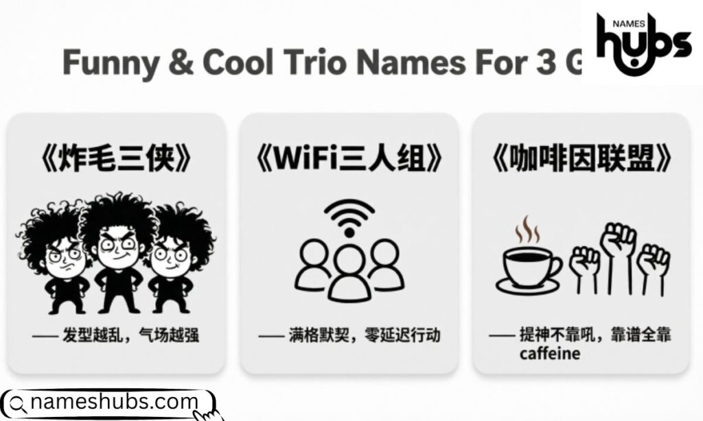 Funny & Cool Trio Names For 3 Guys