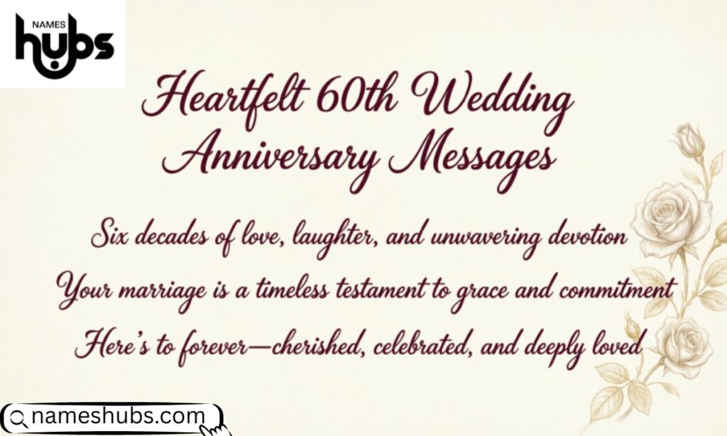Heartfelt 60th Wedding Anniversary Messages