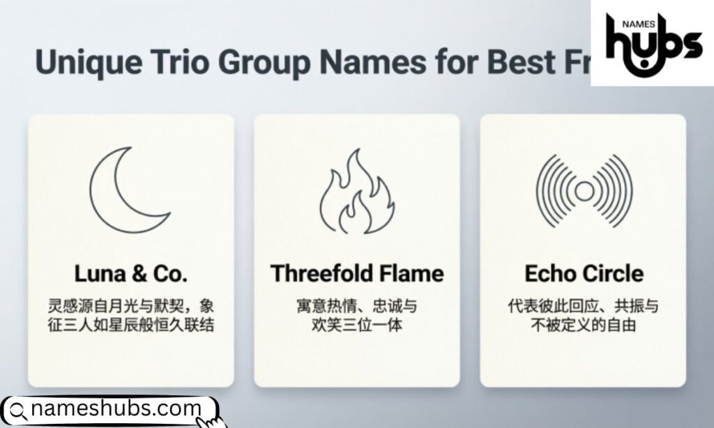 Unique Trio Group Names for Best Friends