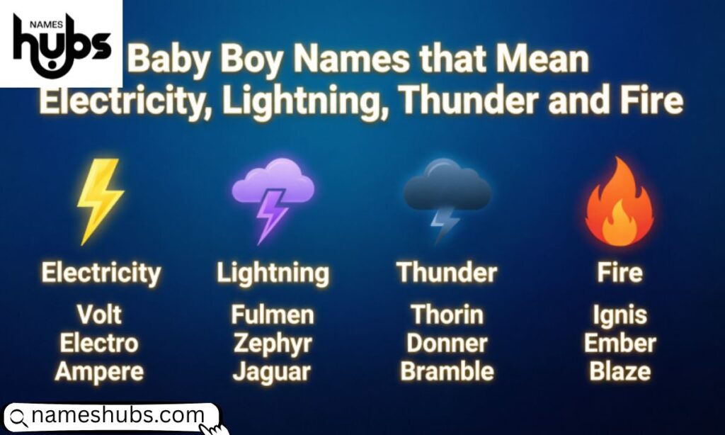 Baby Boy Names that Mean Electricity, Lightning, Thunder and Fire