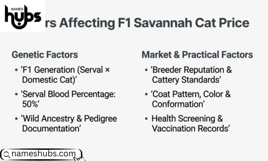 Factors Affecting F1 Savannah Cat Price