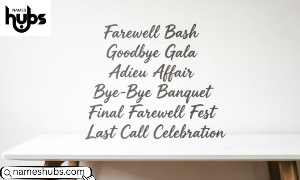 Farewell Party Names in Urdu