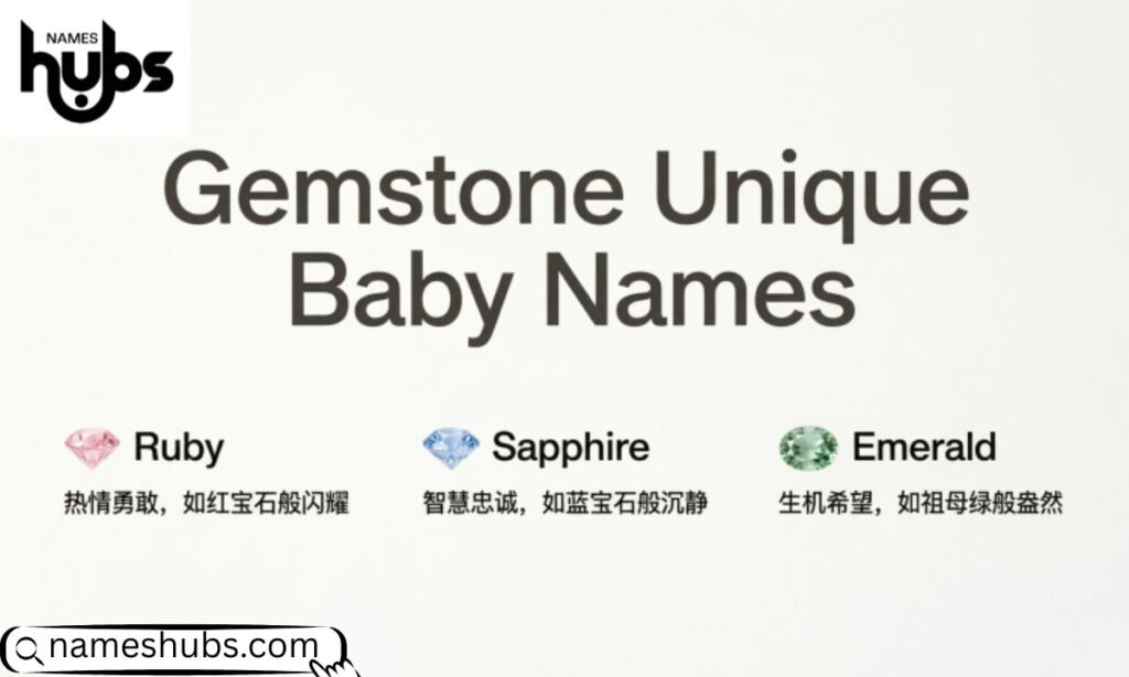 Gemstone Unique Baby Names