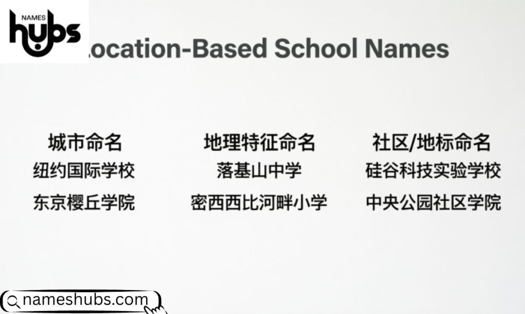 Location-Based School Names