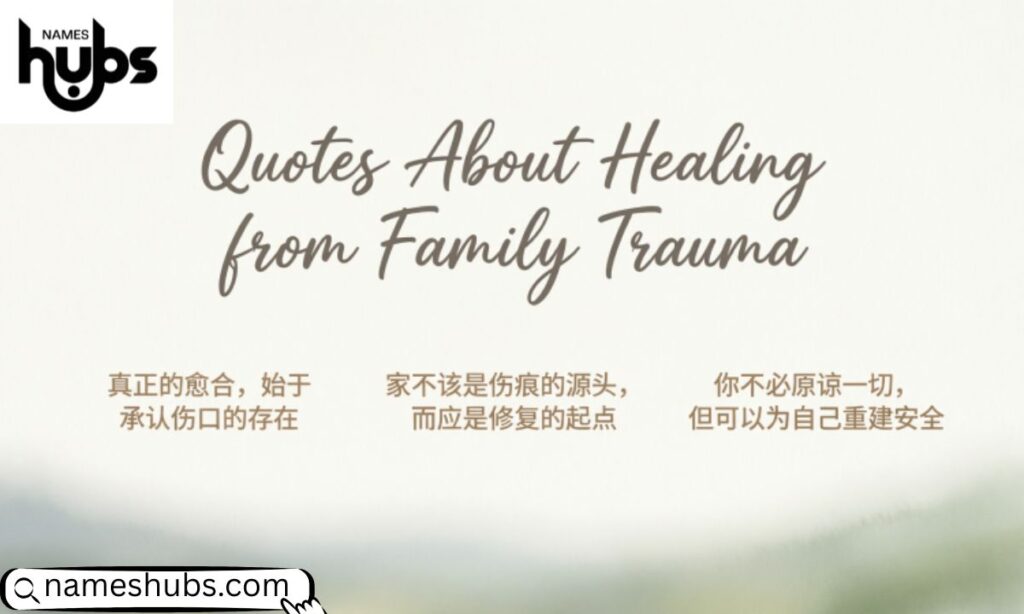 Quotes About Healing from Family Trauma