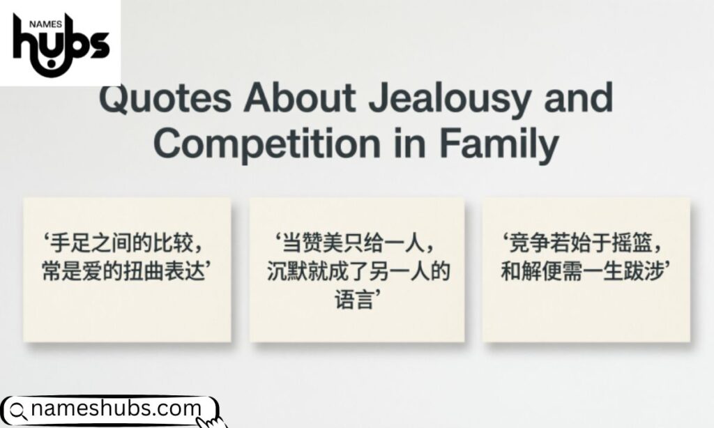 Quotes About Jealousy and Competition in Family