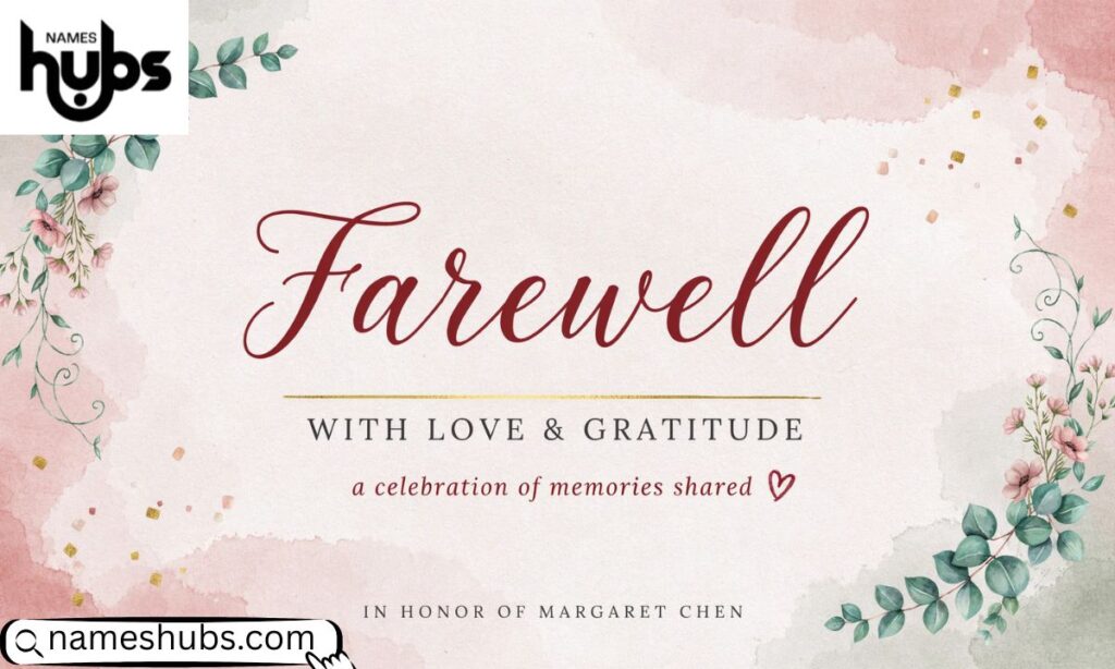 Sentimental and Heartfelt Farewell Party Names 
