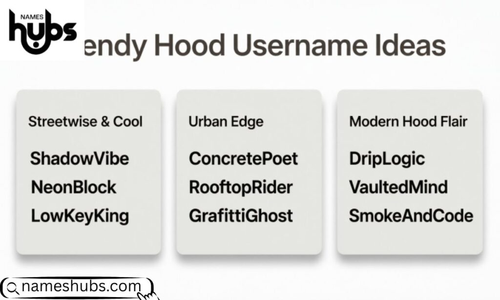 Trendy Hood Username Ideas