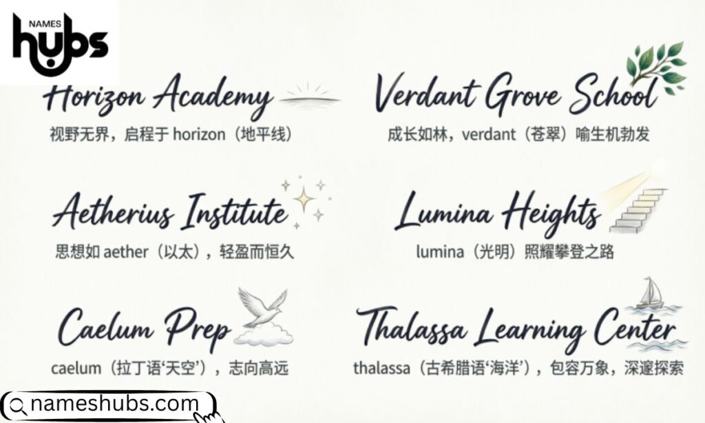 Unique School Names Ideas with Meaning