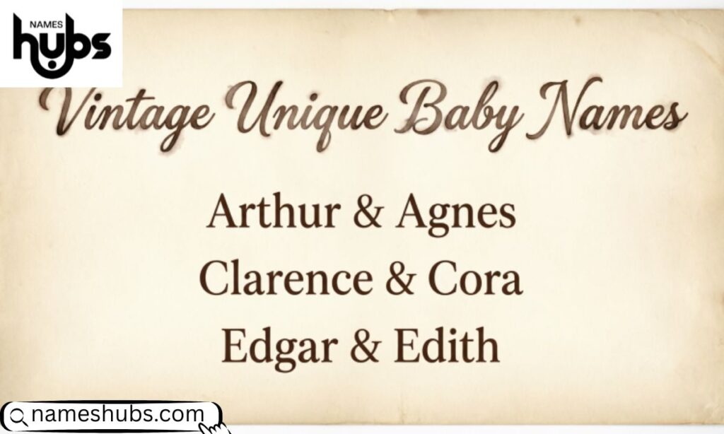 Vintage Unique Baby Names
