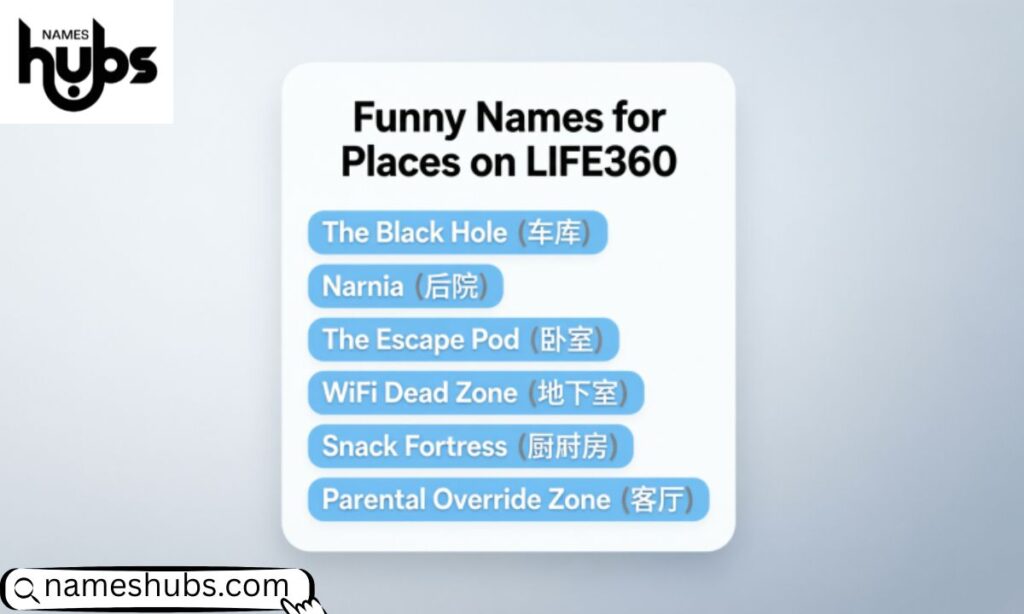 Funny Names for Places on LIFE360 Ideas