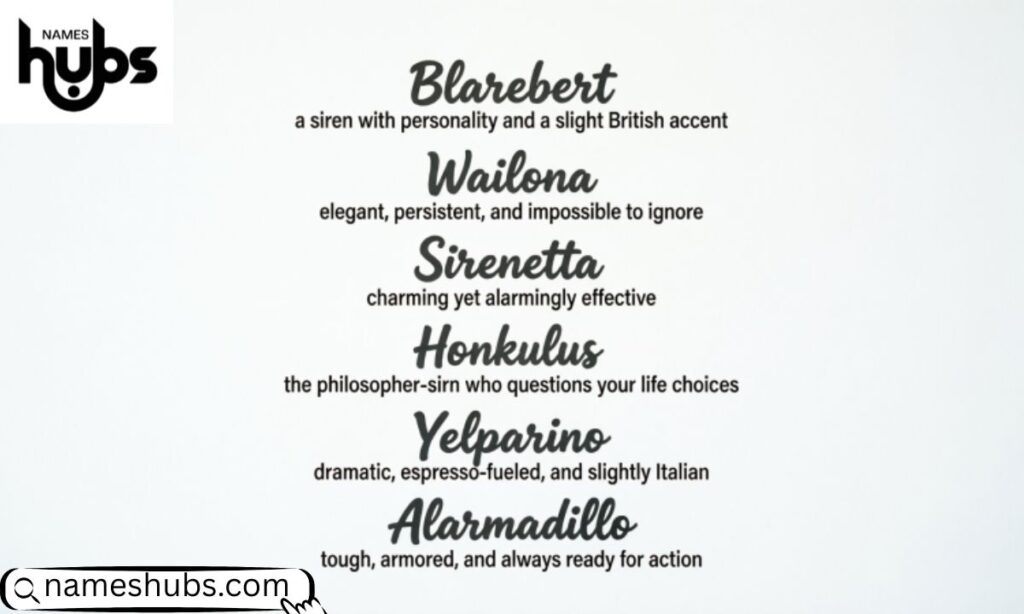 Funny Siren Names with Meaning