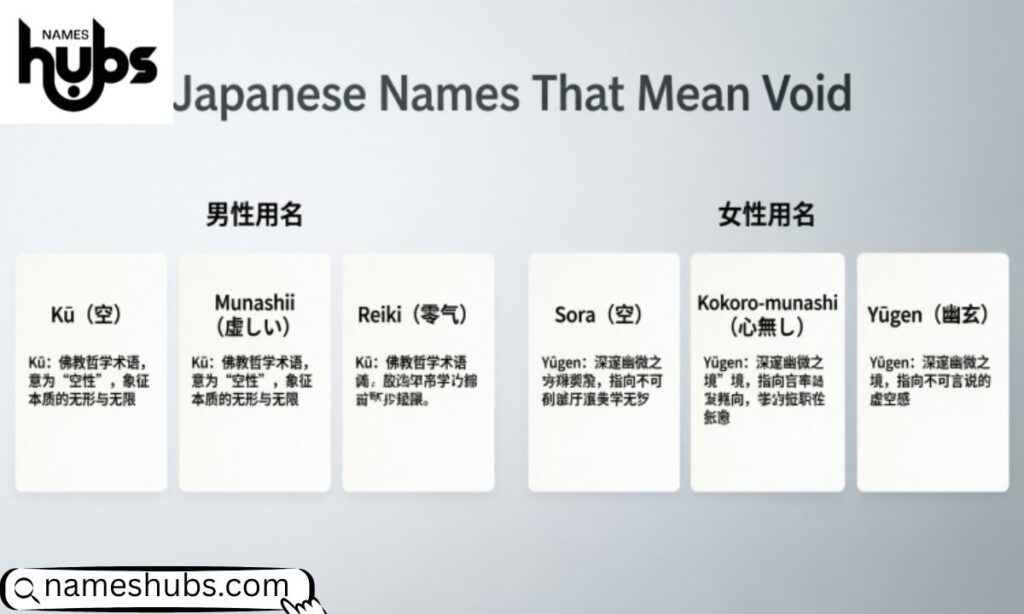 Japanese Names That Mean Void 