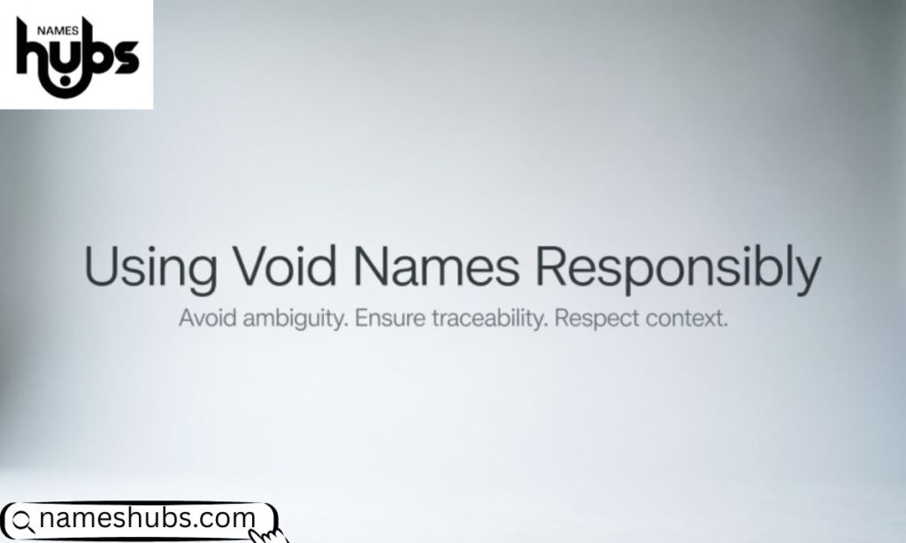 Using Void Names Responsibly
