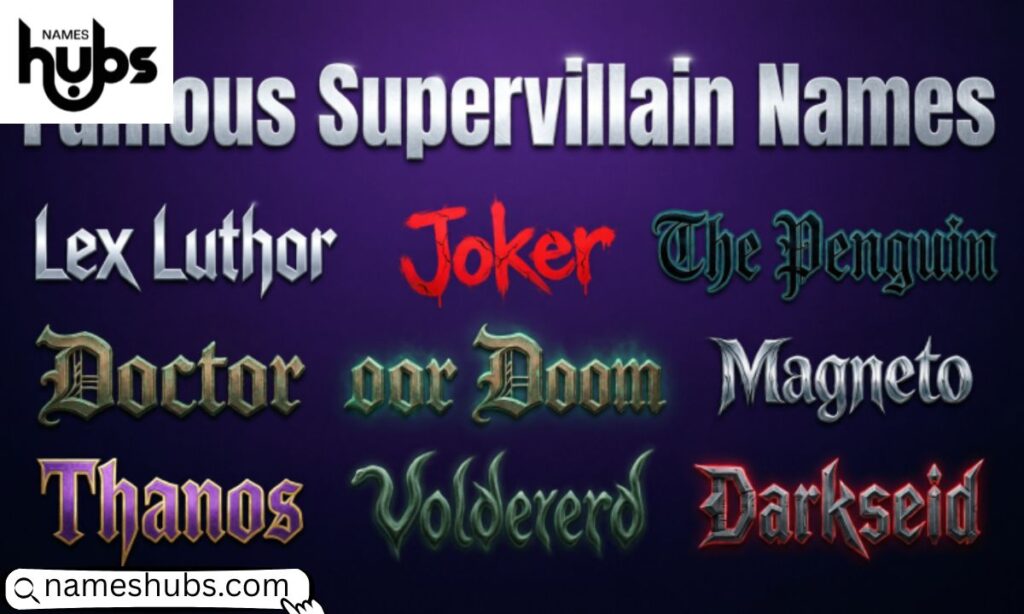 Famous Supervillain Names
