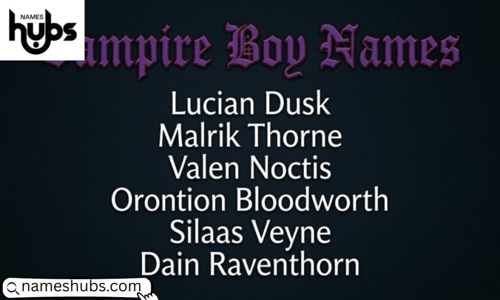 Vampire Boy Names
